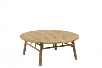 Table basse ronde en bambou D120 - NARA