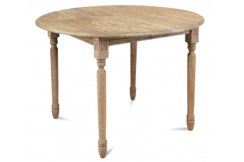 OCCASION TABLE À RALLONGES - 105 CM - PIEDS TOURNÉS - VICTORIA