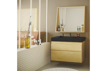 MEUBLE DE SALLE DE BAIN EN CHÊNE MASSIF 80 CM - ENSEMBLE NAPOLI