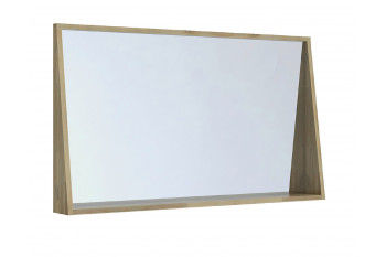 Miroir de salle de bain rectangulaire en bois L120 - FUJI