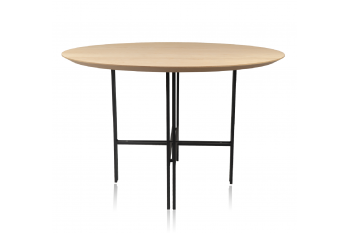 Table ronde moderne en bois et métal D120 - BRIGHTON