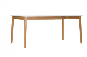 Table rectangulaire bois et blanc L165 - BIANCA
