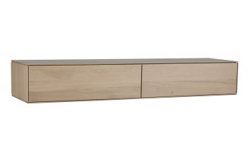meuble tv suspendu en bois massif avec 2 tiroirs Filigrame