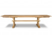 table monastère en chêne clair complétée d'allonges