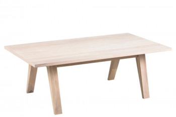 Table basse rectangulaire en chêne de style scandinave