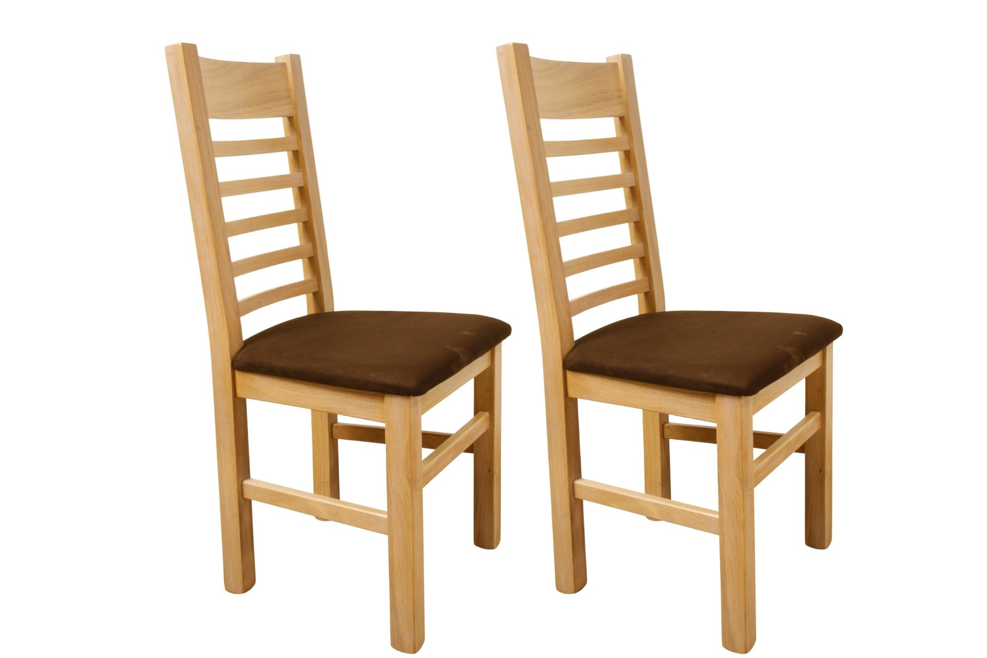 lot de deux chaises en chêne blanchi Boston