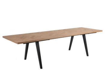 Table à manger en bois avec 2 allonges L200/288 12 pers - MORGANE
