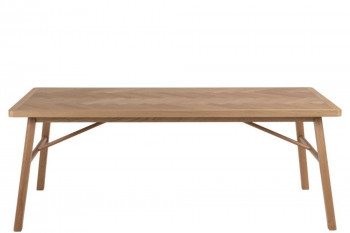 Table à manger rectangulaire en chêne L200 de style scandinave - WALY