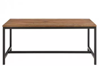 Table à manger rectangulaire en bois et métal