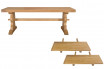 table en chêne clair et ses 2 allonges