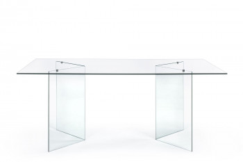 Table de salle à manger design rectangulaire en verre L180 - IDORA