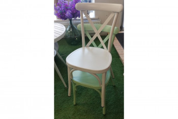 Chaise de jardin bistrot empilable en aluminium (lot de 2) - DAHLIA