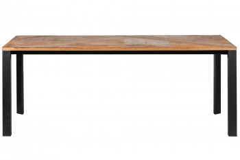 Table rectangulaire extensible en bois de teck et métal L200/230 - JAKARTA
