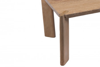 Table basse rectangulaire en marbre et manguier L100 - ZAZA