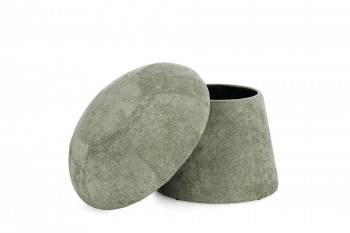 Pouf rond en tissu avec rangement D45 - CHUPS