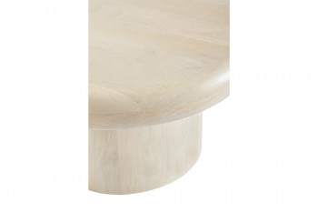 Table basse de salon ronde en bois de manguier D60 - JUAREZ
