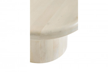 Table basse de salon ronde en bois de manguier D75 - JUAREZ