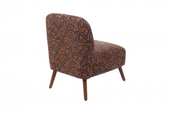 Fauteuil trendy en tissu et pieds en bois - ELIAD