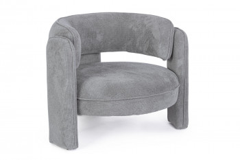 Fauteuil design arrondi en tissu - AUBIN