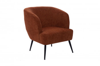 Fauteuil de salon en velours chiné - ELVA