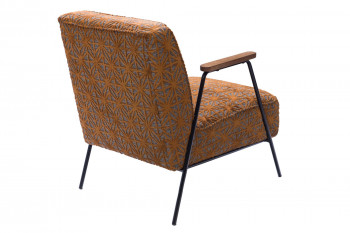 Fauteuil en tissu en relief marron - SINTRA