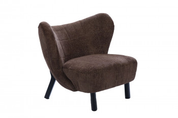 Fauteuil crapaud pieds métal et velours - GASPARD
