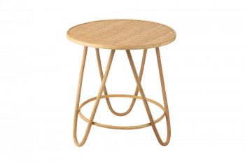 Table basse ronde en rotin naturel D60 - TARO