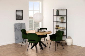 Bibliothèque scandinave en métal noir 5 tablettes - HARLOW