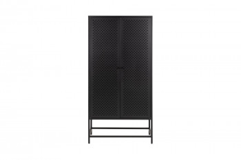 Buffet haut scandinave en métal noir 2 portes - HARLOW