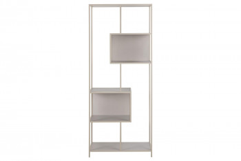 Bibliothèque scandinave en métal grège 5 tablettes - BARRY