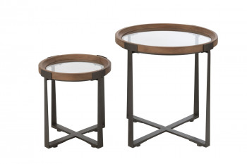 Tables basses gigognes de style industriel D60 (set de 2) - IOWA