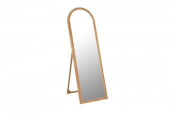 Miroir sur pied en bois naturel - MAHE