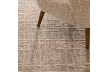 Tapis rectangulaire de salon beige 160X230 - DUNE