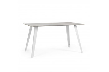 Table rectangulaire en céramique et métal L140 6 places - ARLETTE