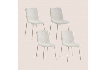 Chaises de salle à manger en velours côtelé (lot de 4) - SARINA