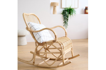 Rocking chair en rotin - CARMELIE
