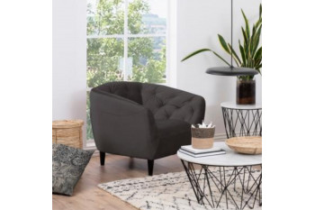 Fauteuil en velours capitonné - RIA