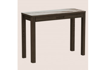 Console rectangulaire en céramique et chêne fumé L100 - SIMONE