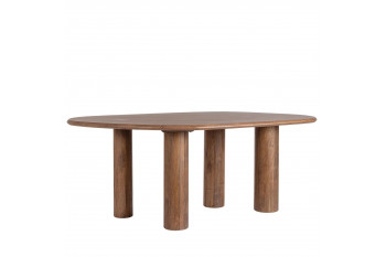 Table à manger ovale en manguier 8 personnes L200 - BLAS