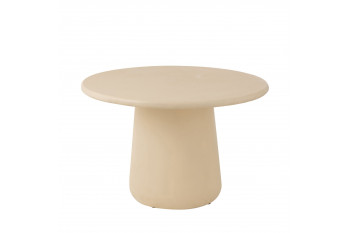 Table à manger ronde organique beige D118 4 places - MILLY