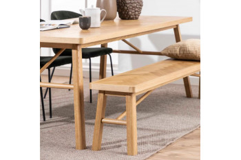 Banc de salle à manger en chêne de style scandinave L200 - WALY