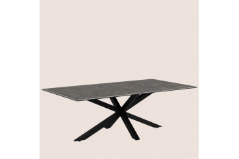 Table basse rectangulaire en céramique et métal L130 - CHIPRE