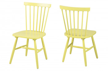 Chaises bois - coloris jaune - TOLEDO (Lot de 2)