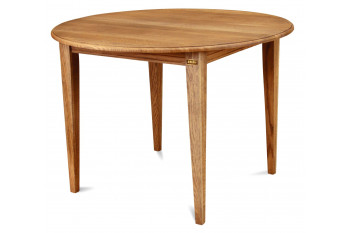 Table ronde extensible - bois chêne massif