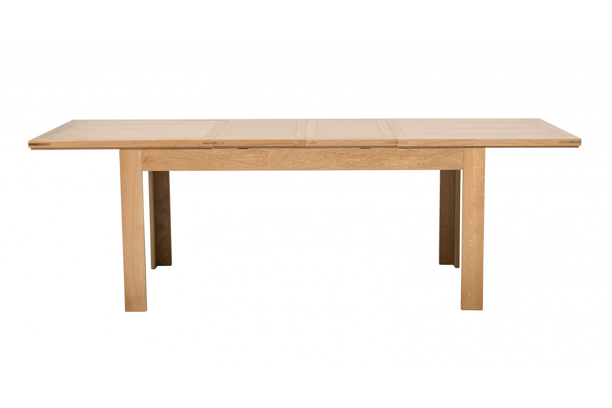 Table rectangulaire avec allonge 160/200x90x77 cm décor chêne et noir